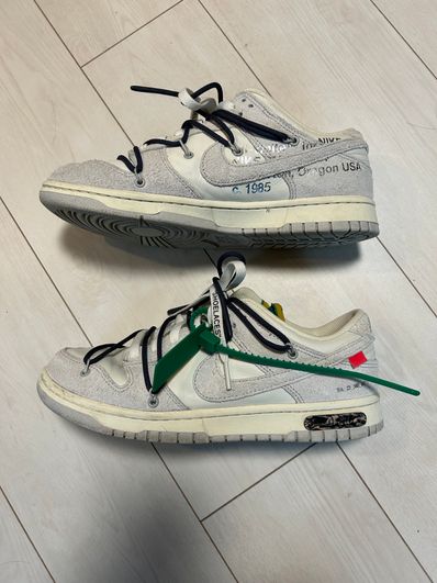 Off-White × Nike Dunk Low "Sail/Neutral Grey/Gridiron"