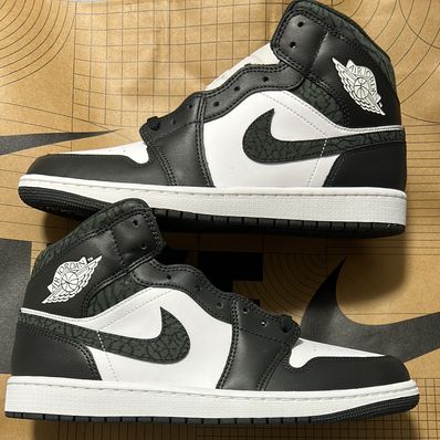 Nike Air Jordan 1 Mid "Panda Elephant/Safari"