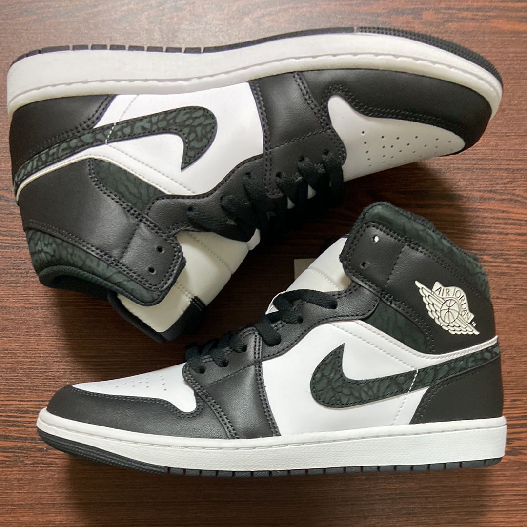 Nike Air Jordan 1 Mid "Panda Elephant/Safari"