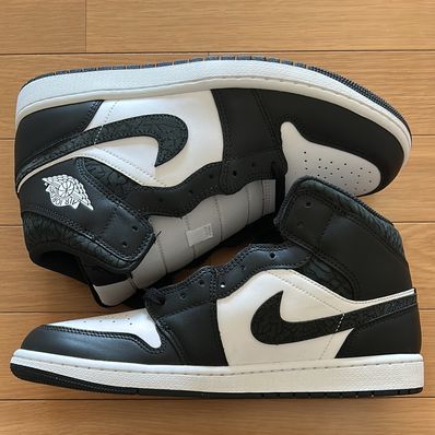 Nike Air Jordan 1 Mid "Panda Elephant/Safari"