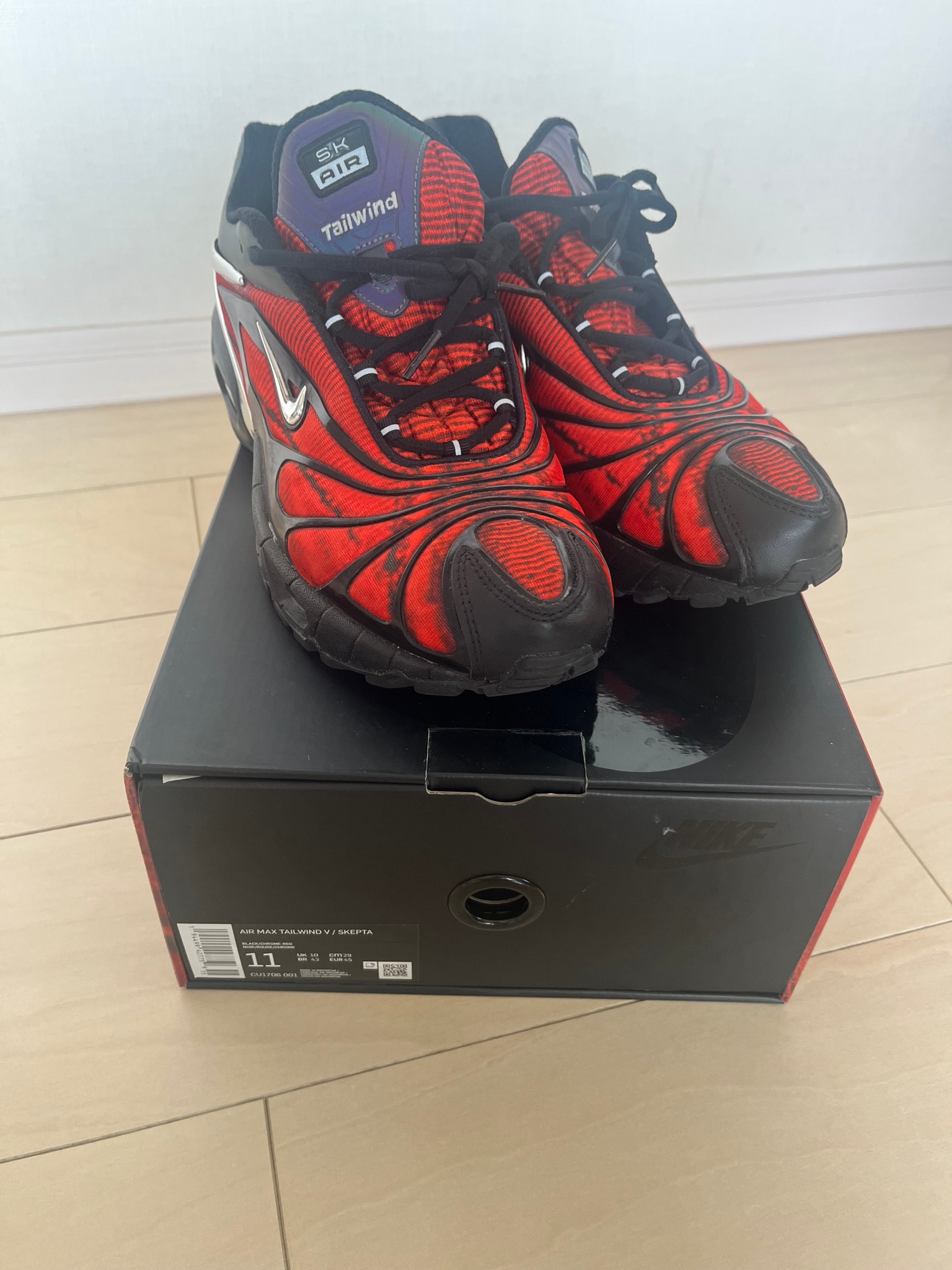 SKEPTA × NIKE AIR MAX TAILWIND V "BLACK/CHROME RED"