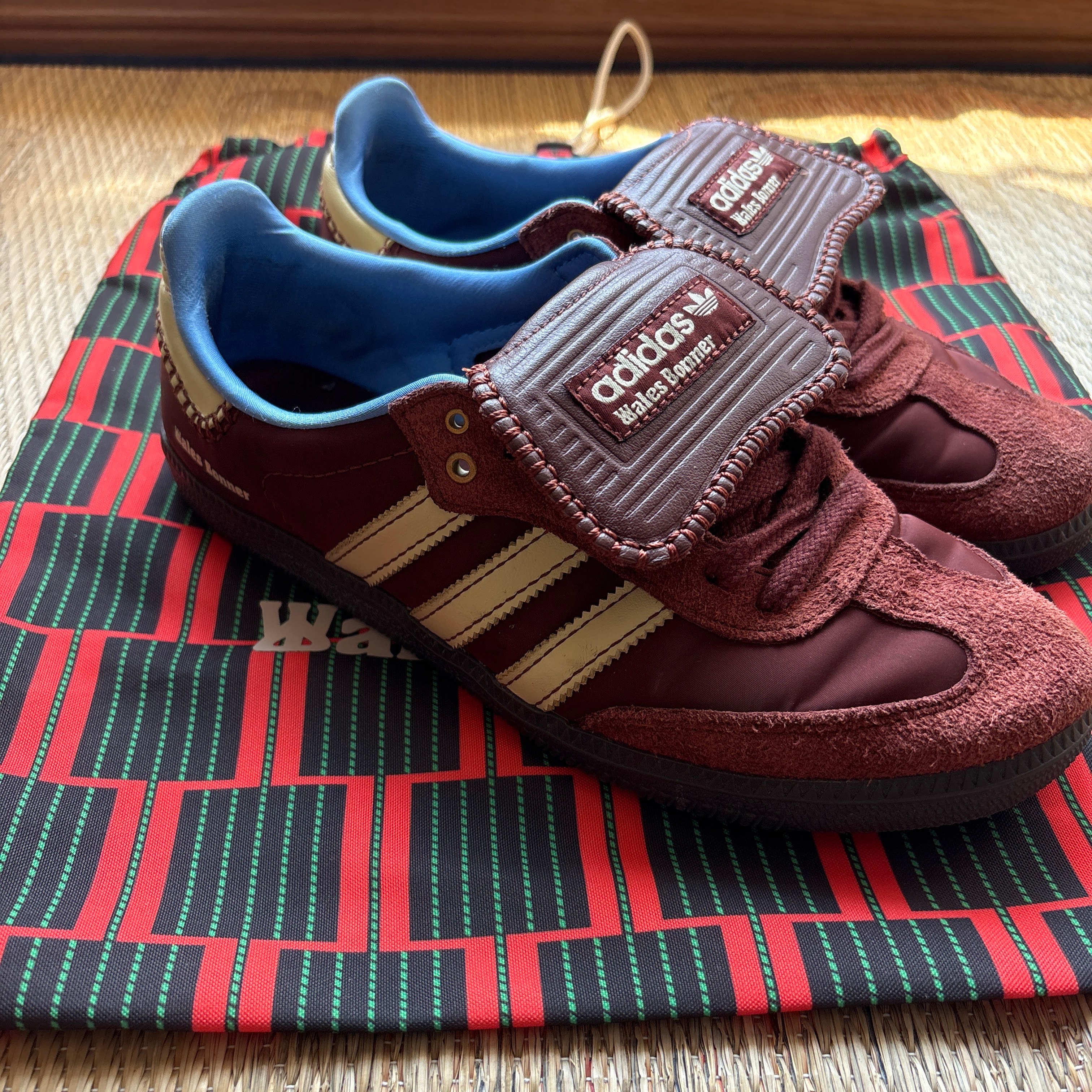 Wales Bonner × adidas Samba Nylon Low "Fox Brown/Sandy Beige/Lucky Blue"