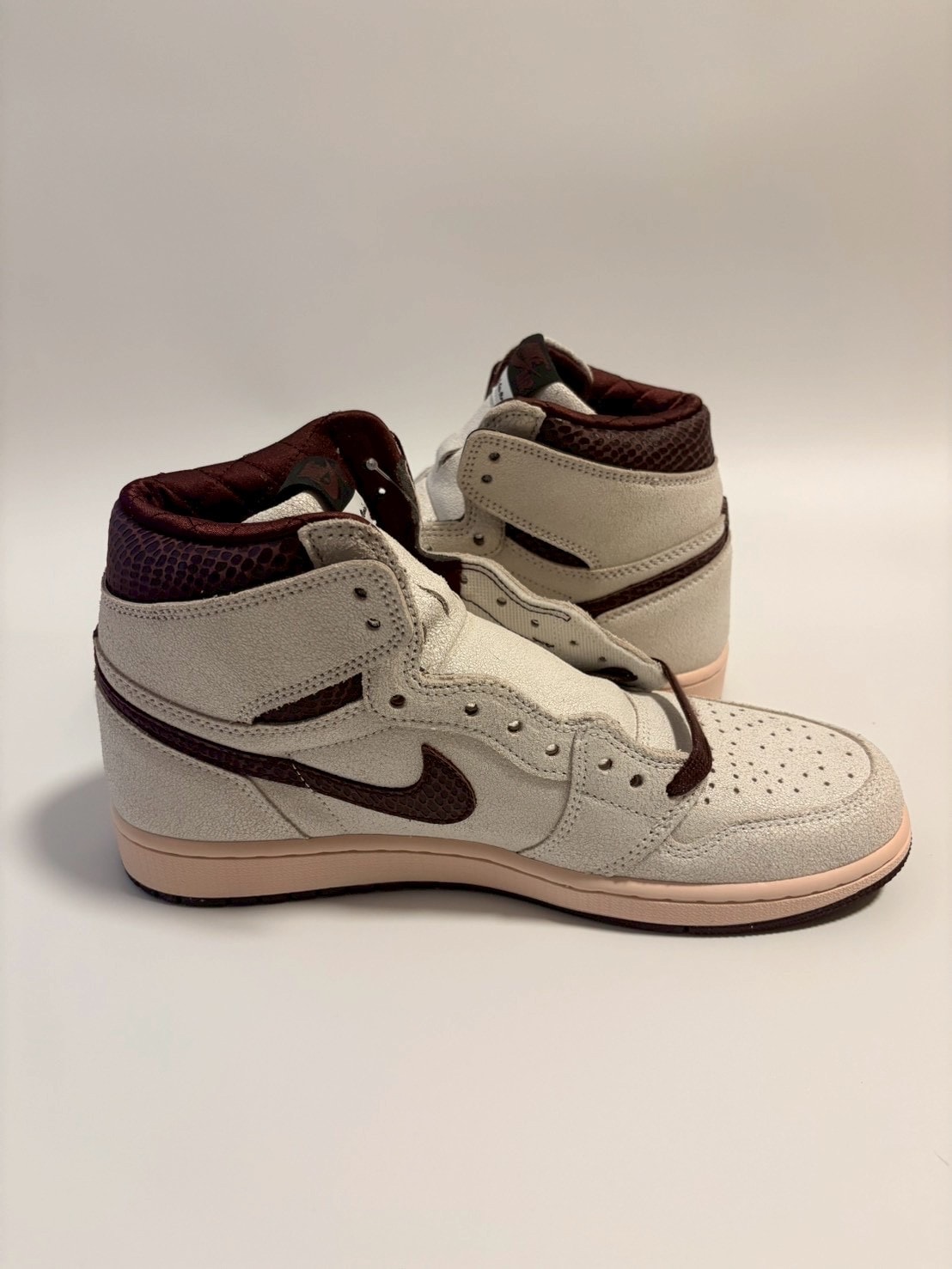 A Ma Maniere × Nike Air Jordan 1 Retro High OG "Sail and Burgundy"