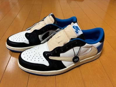 Travis Scott × fragment design × Nike Air Jordan 1 Low OG SP "Military Blue"