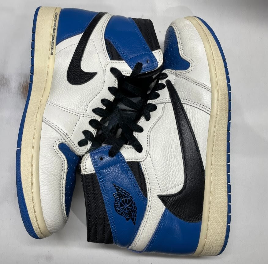 Travis Scott × fragment design × Nike Air Jordan 1 Retro High OG SP "Military Blue"