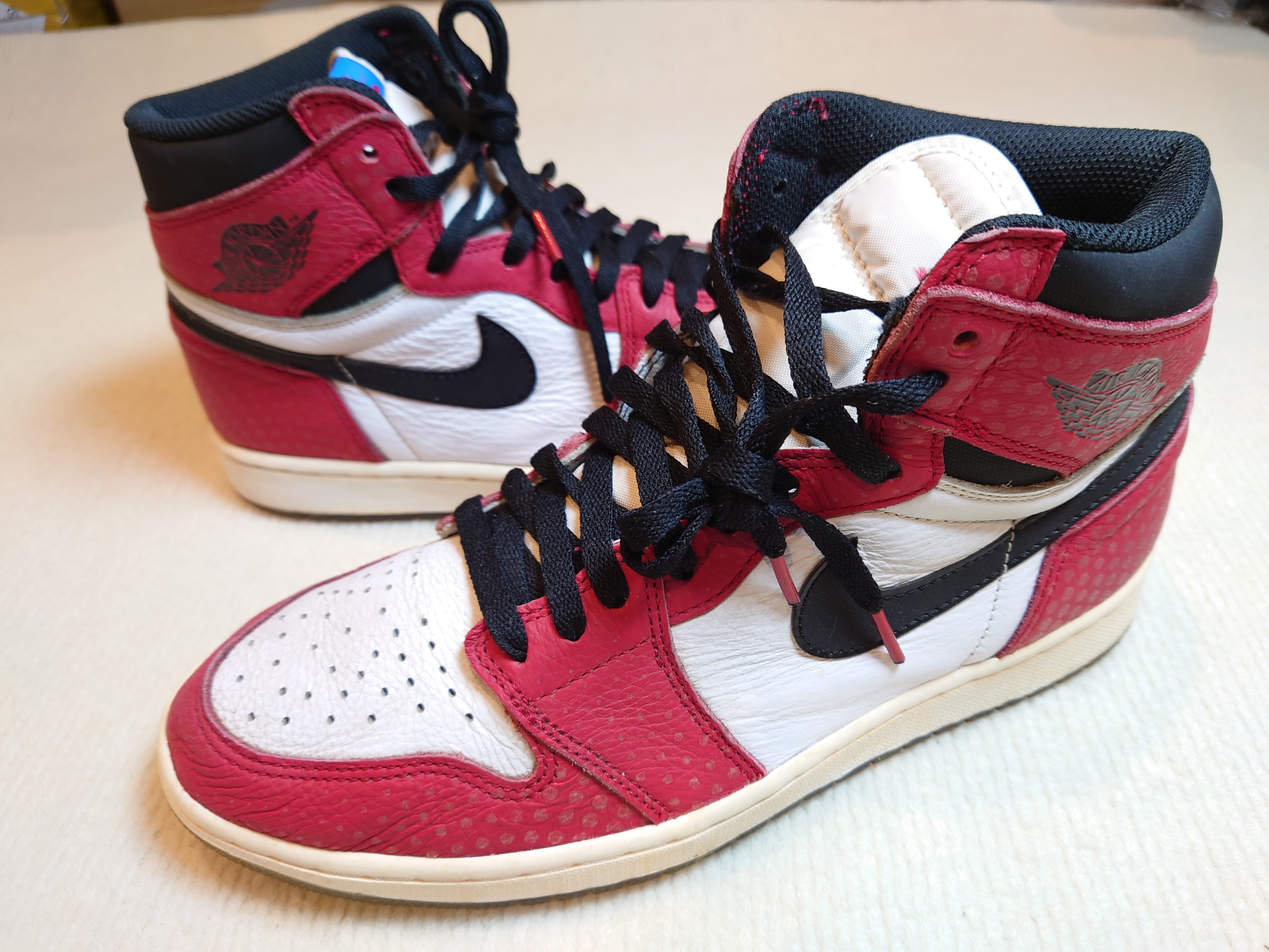 Spiderman × Nike Air Jordan 1 Origin Story "Gym Red/White/Photo Blue/Black"