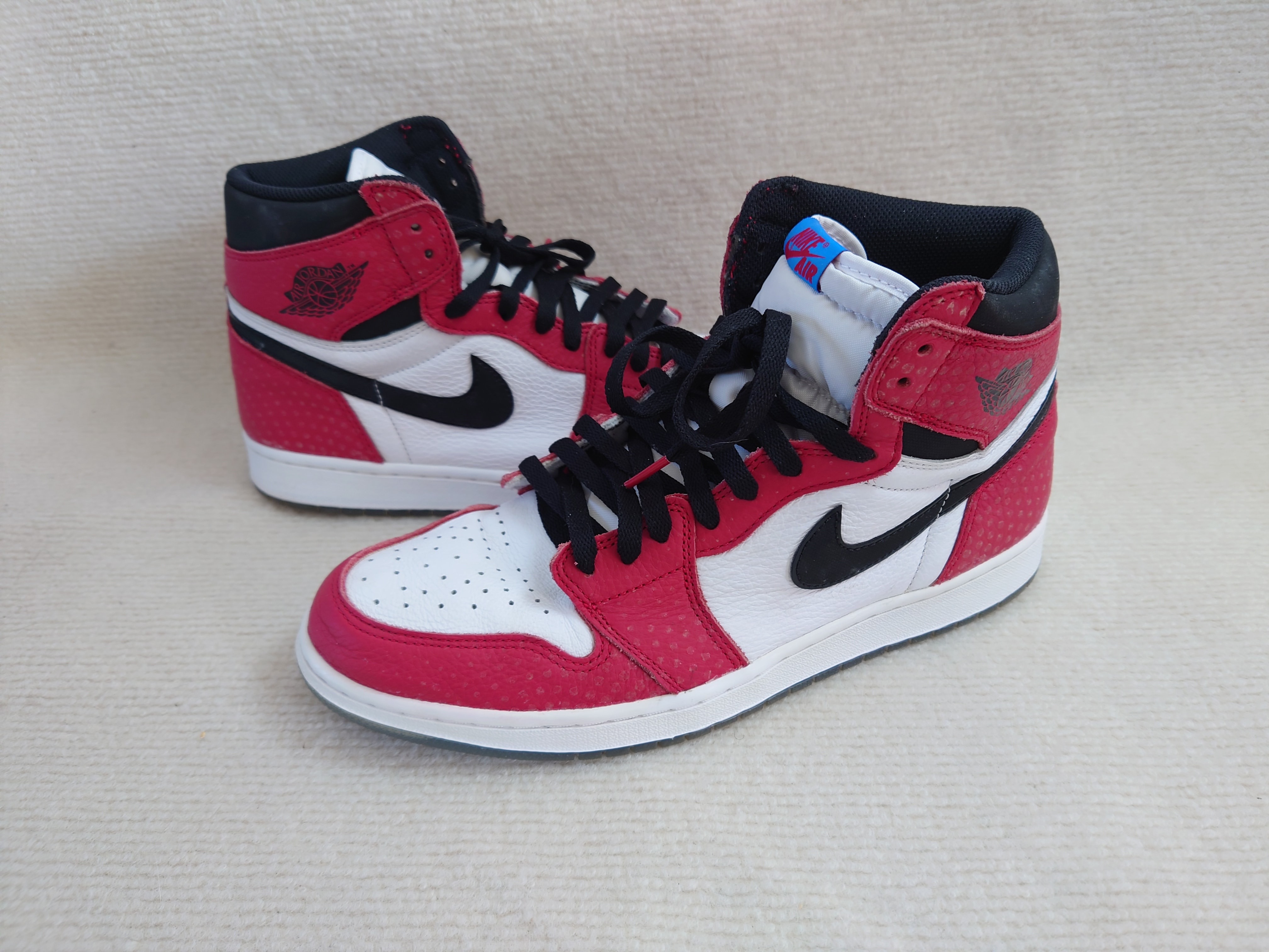 Spiderman × Nike Air Jordan 1 Origin Story "Gym Red/White/Photo Blue/Black"