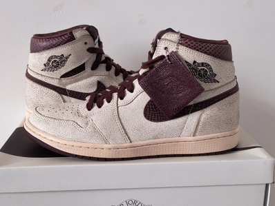 A Ma Maniere × Nike Air Jordan 1 Retro High OG "Sail and Burgundy"