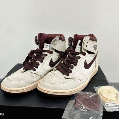 A Ma Maniere × Nike Air Jordan 1 Retro High OG "Sail and Burgundy"