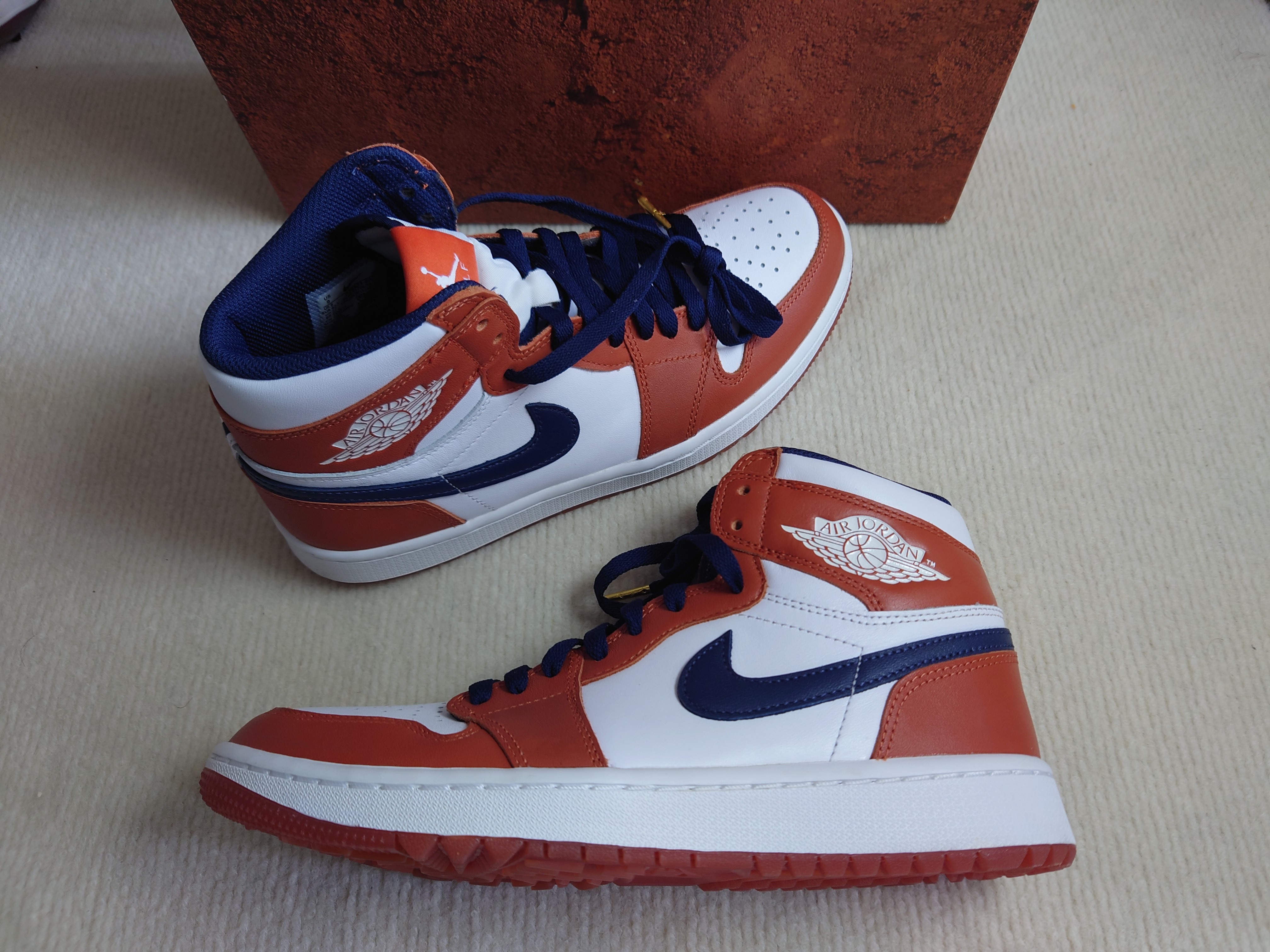 Eastside Golf × Nike Air Jordan 1 High Golf "Burnt Sunrise/Midnight Navy"