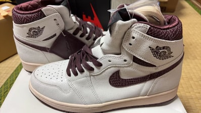 A Ma Maniere × Nike Air Jordan 1 Retro High OG "Sail and Burgundy"