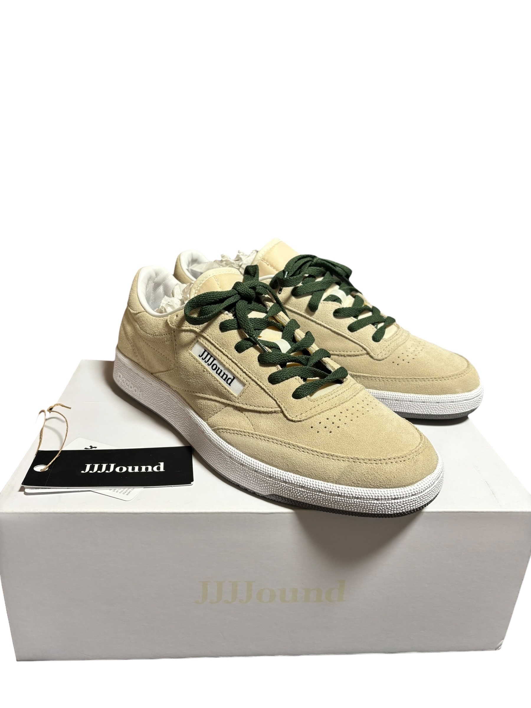 ジョウンド × リーボック クラブC 85 "コーク/ホワイト/スペースグレー" (シューレース：グリーン) (100073319)