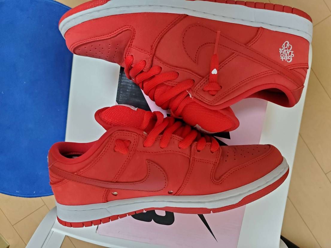 Girls Don't Cry × Nike SB Dunk Low Pro QS "Red" / VERDY