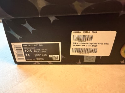 Palace Skateboards × Nike Cryoshot Air Speed M "World Cup/England/Black/Crimson"