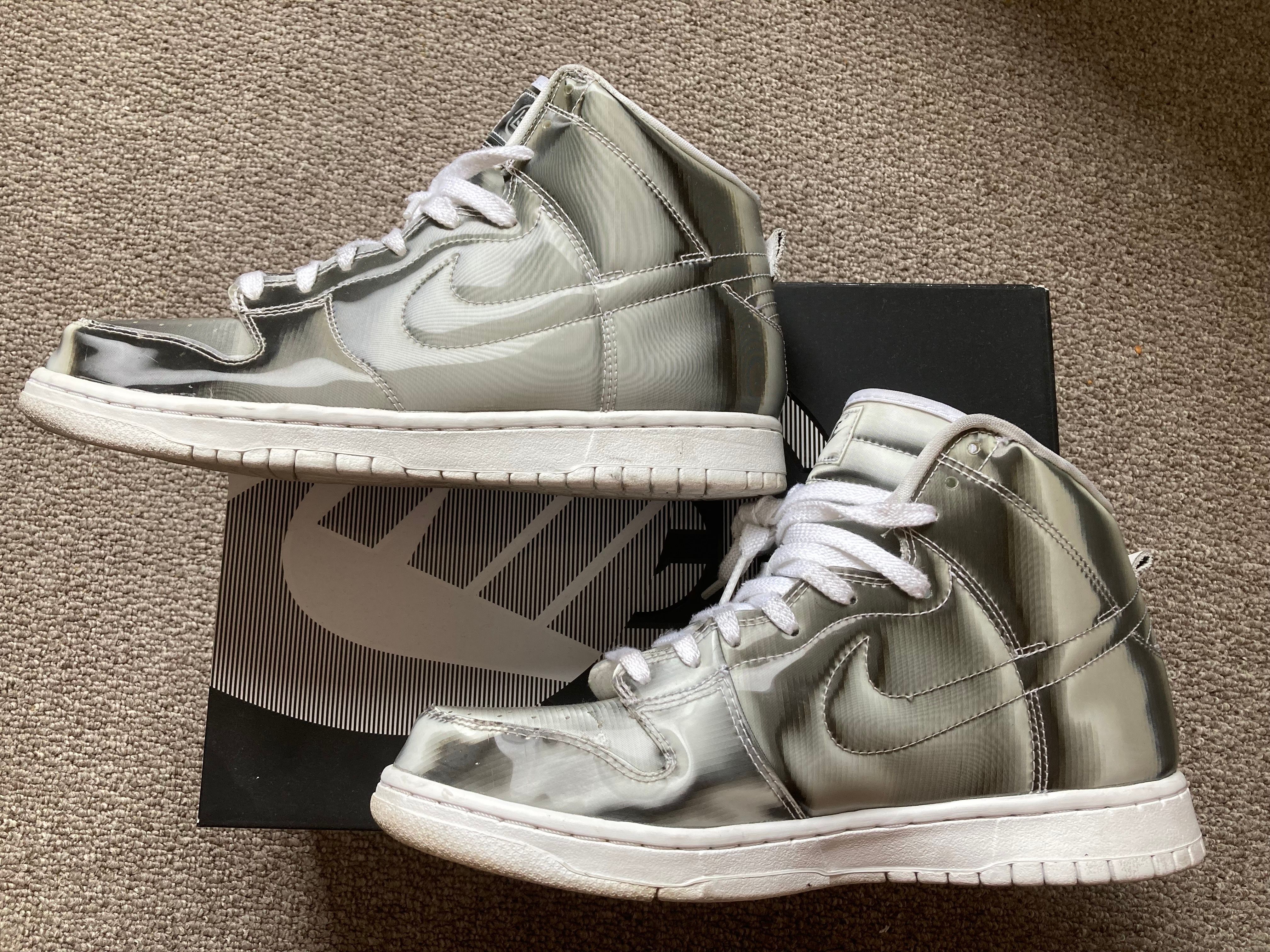 CLOT × Nike Dunk High "Silver/Flux"