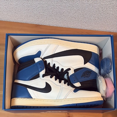 Travis Scott × fragment design × Nike Air Jordan 1 Retro High OG SP "Military Blue"