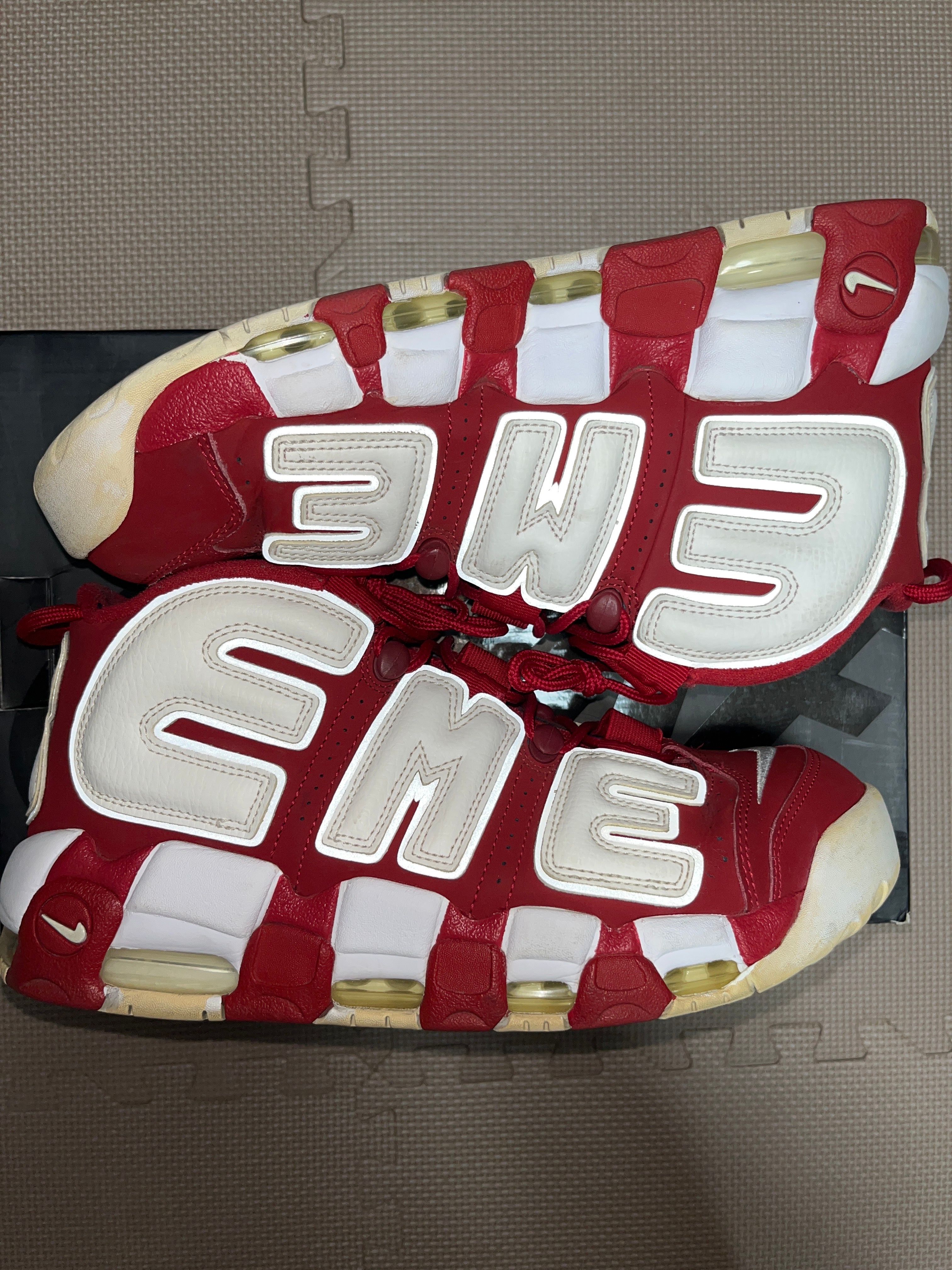 Supreme × Nike Air More Uptempo "White/Red"