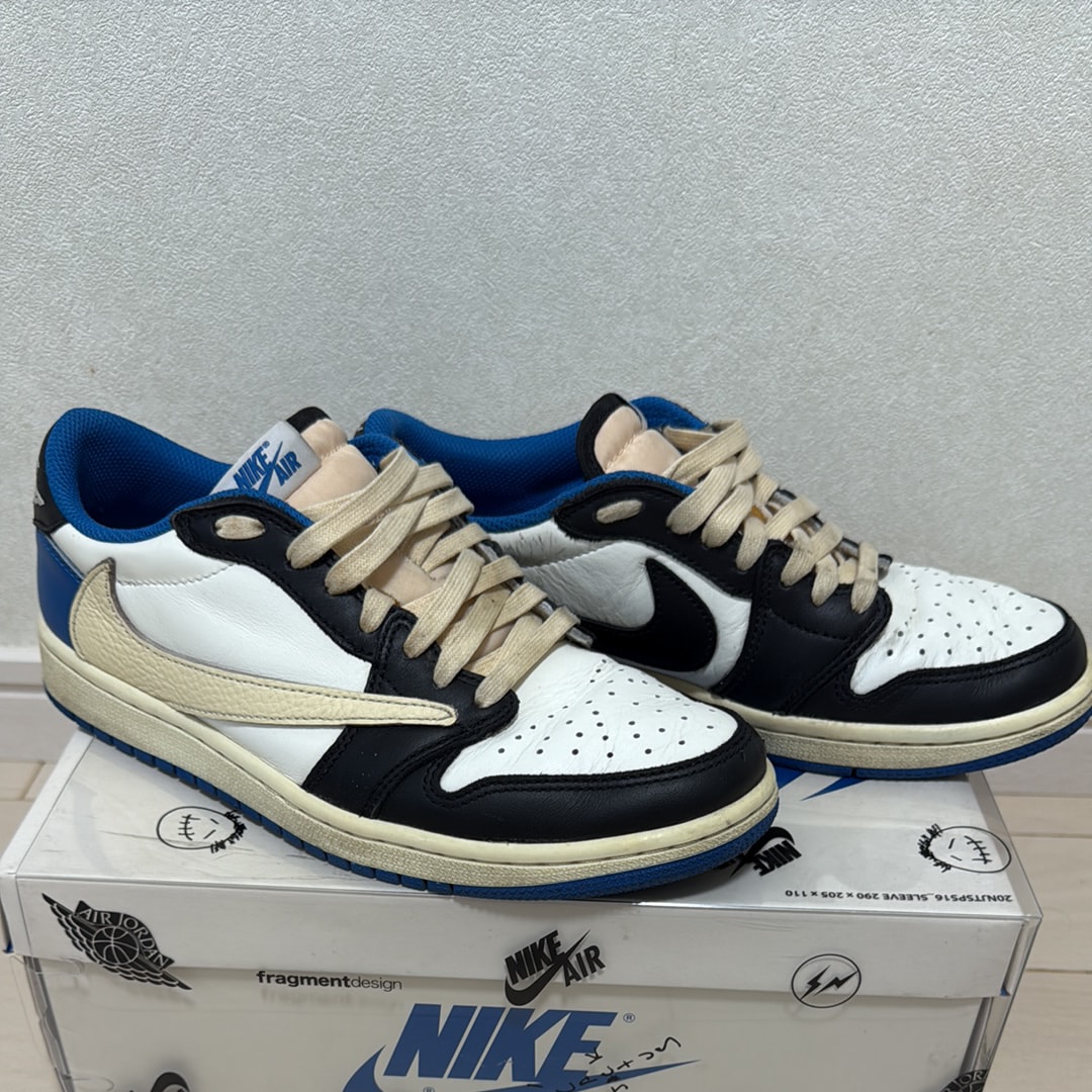 Travis Scott × fragment design × Nike Air Jordan 1 Low OG SP "Military Blue"