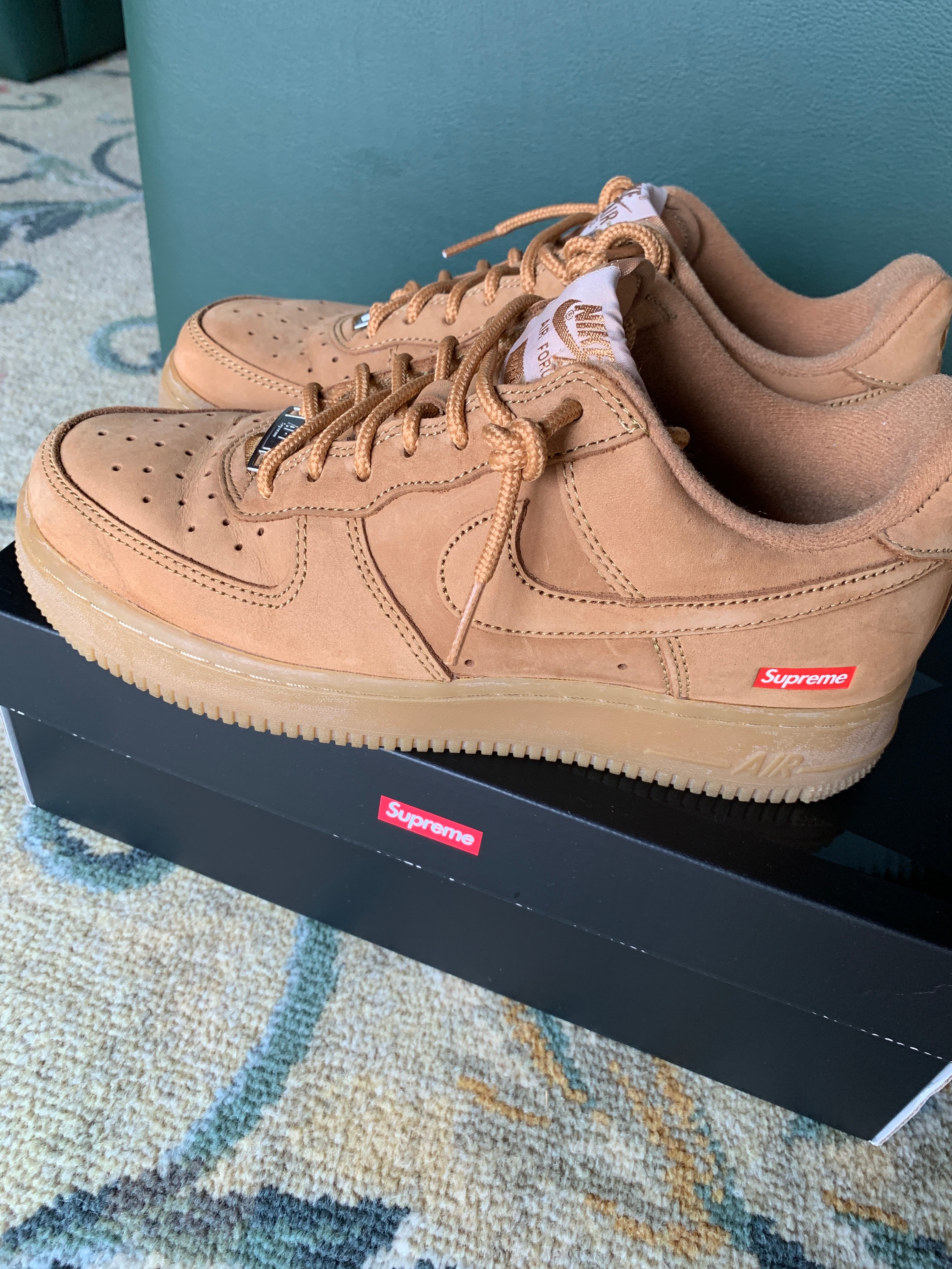 Supreme × Nike Air Force 1 Low "Flax/Wheat"