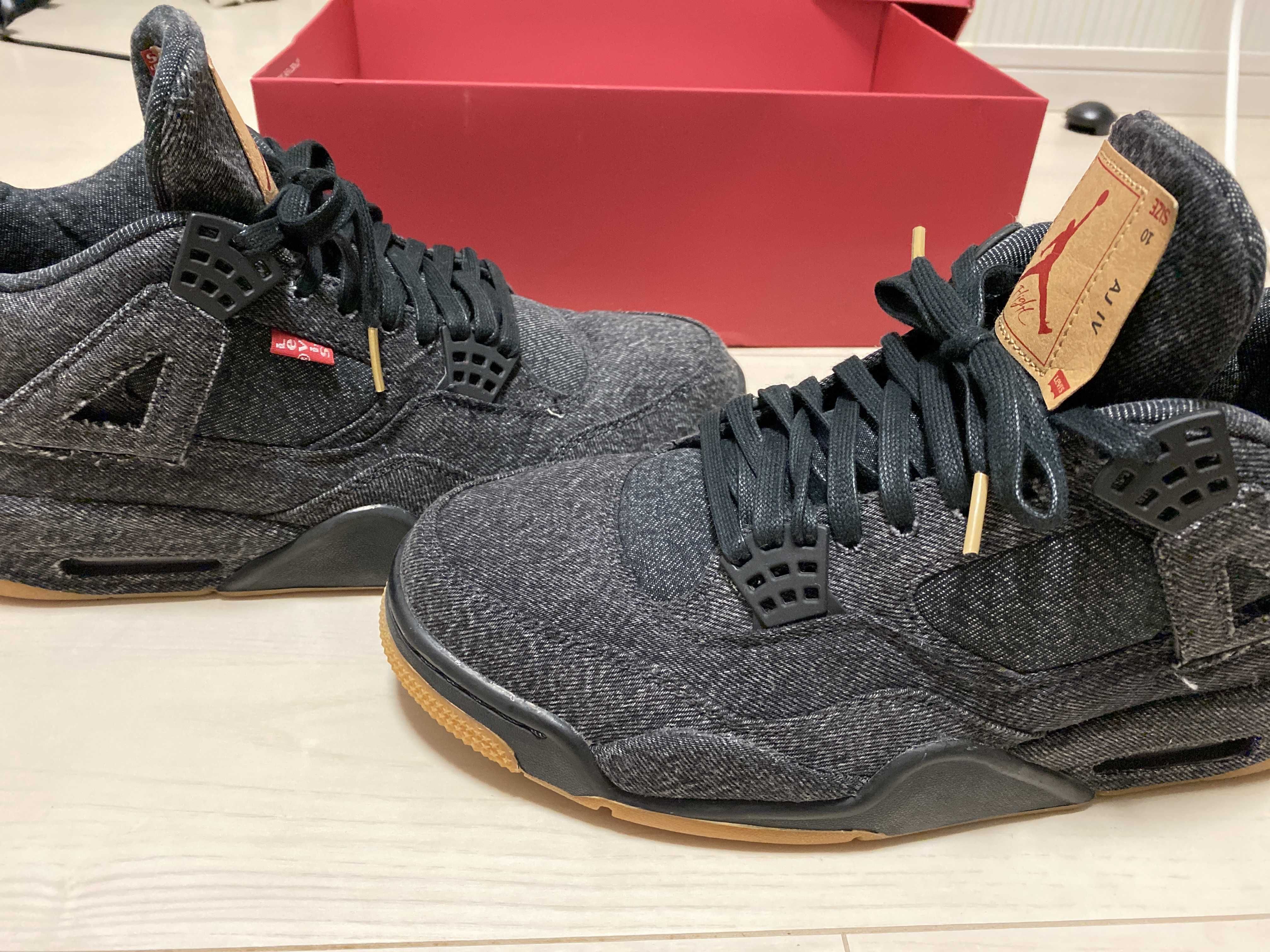 Nike × Levi's Air Jordan 4 "Black Denim" (Tag: LEVIS®)