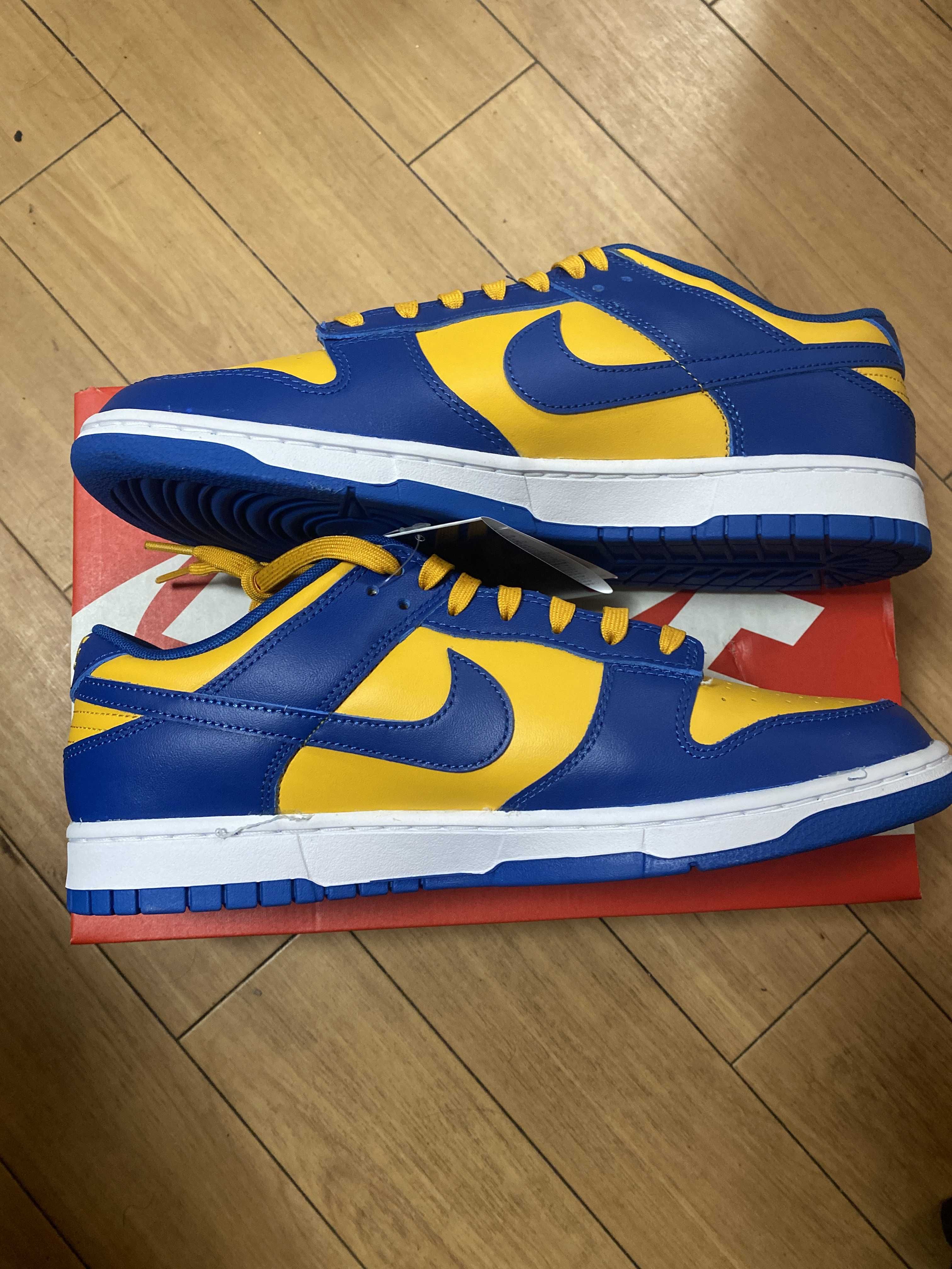 Nike Dunk Low "Blue Jay and University Gold"