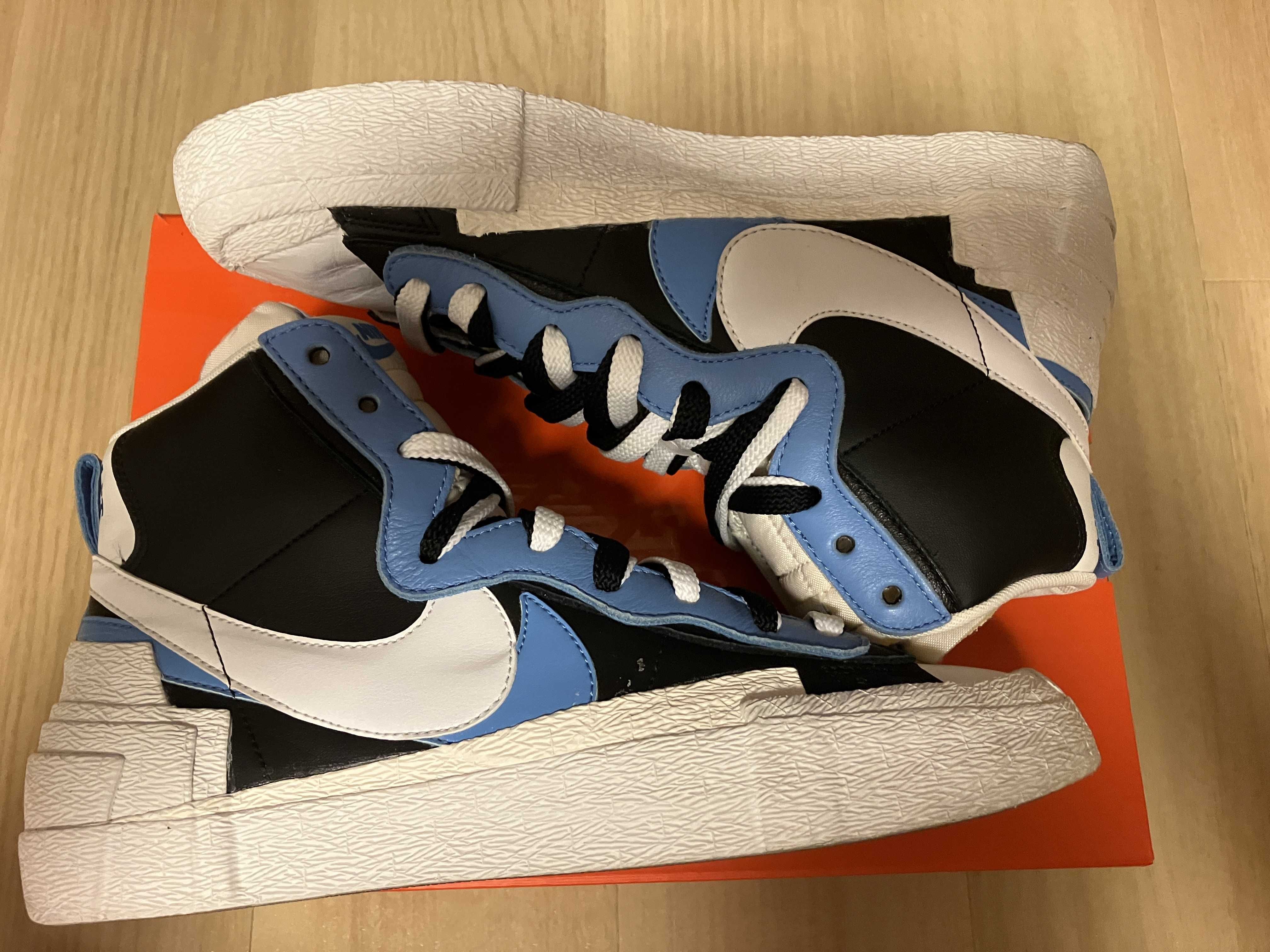 sacai × NIKE BLAZER MID "BLACK / BLUE"