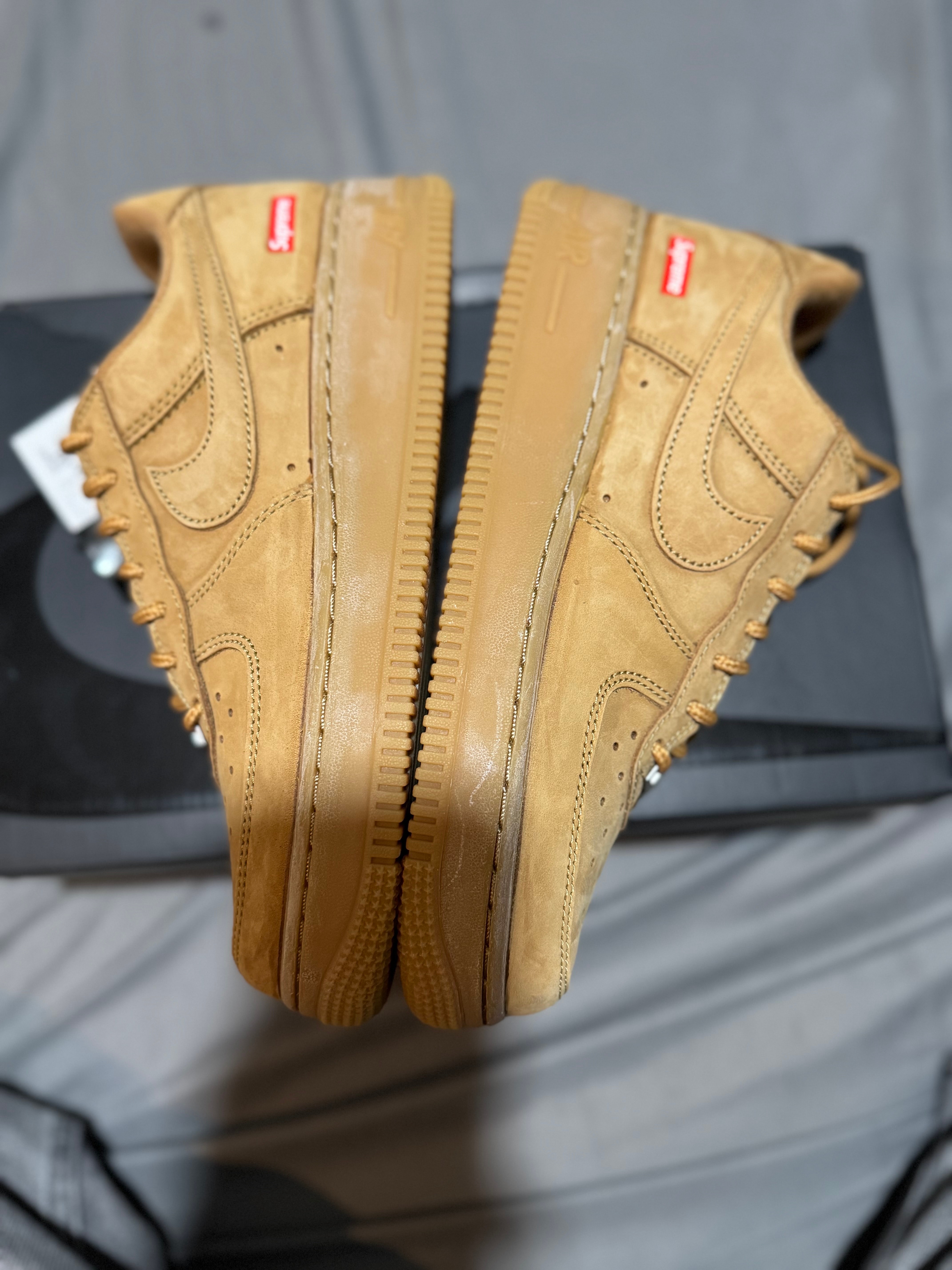 Supreme × Nike Air Force 1 Low "Flax/Wheat"
