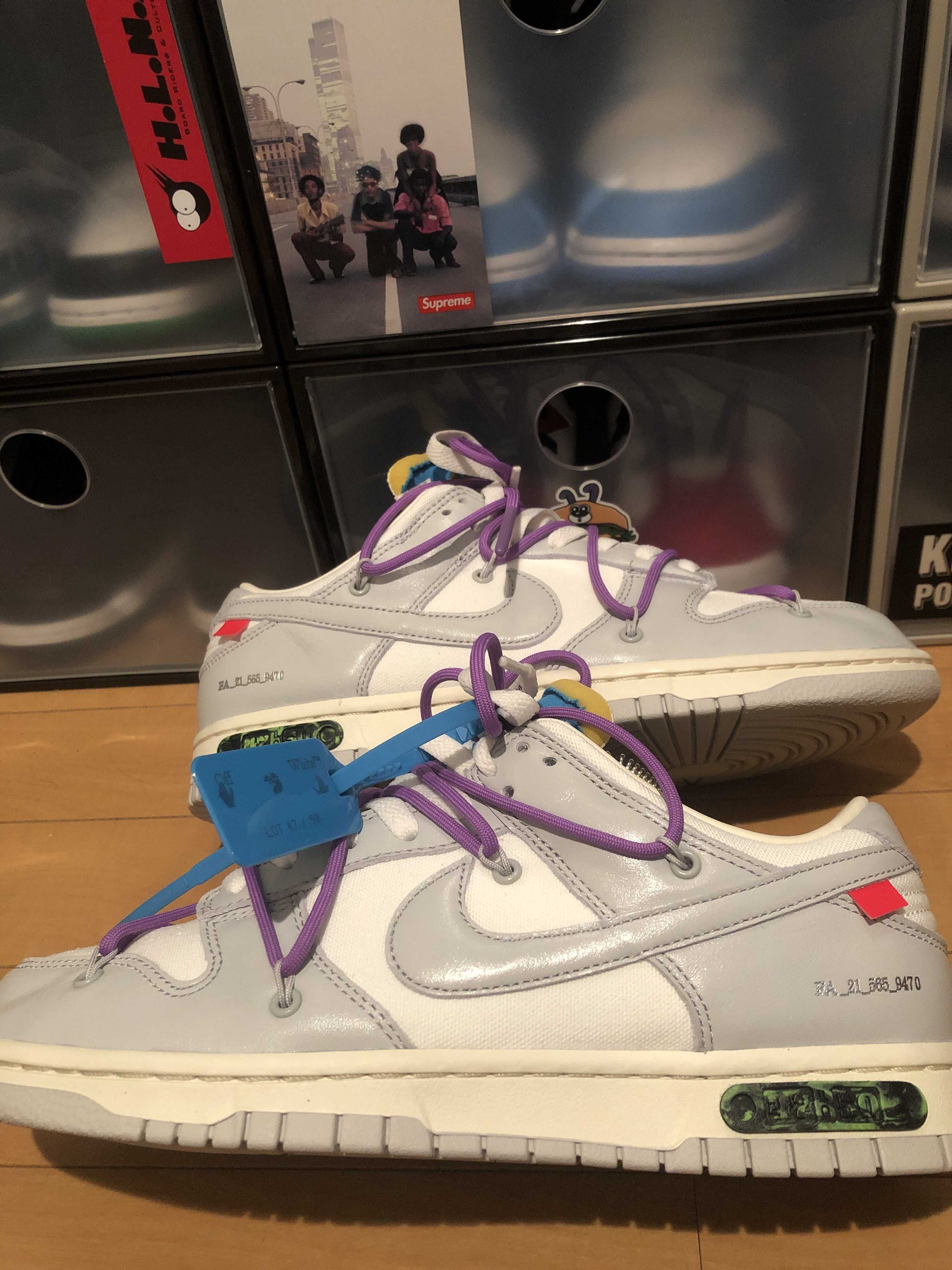 Off-White × Nike Dunk Low "Sail/Neutral Gray"