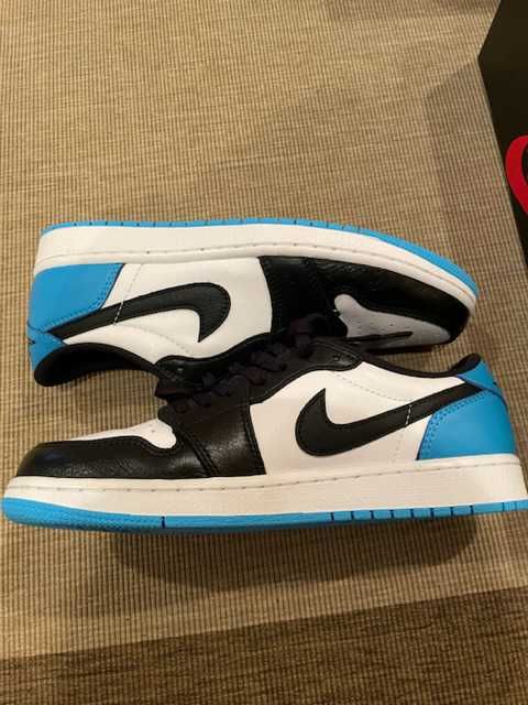 Nike Air Jordan 1 Low OG "Black and Dark Powder Blue/UNC"