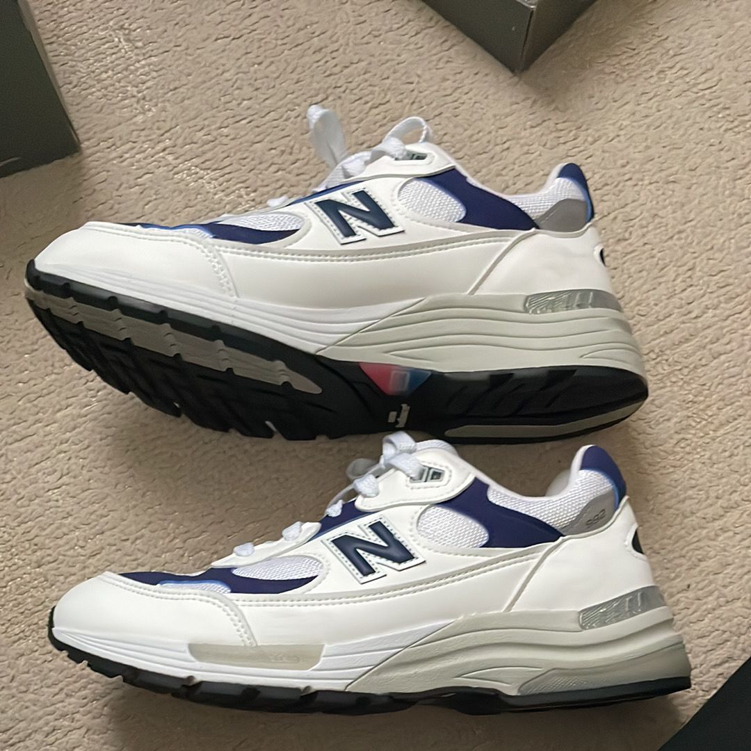 New Balance 992 Made in USA "White Navy"