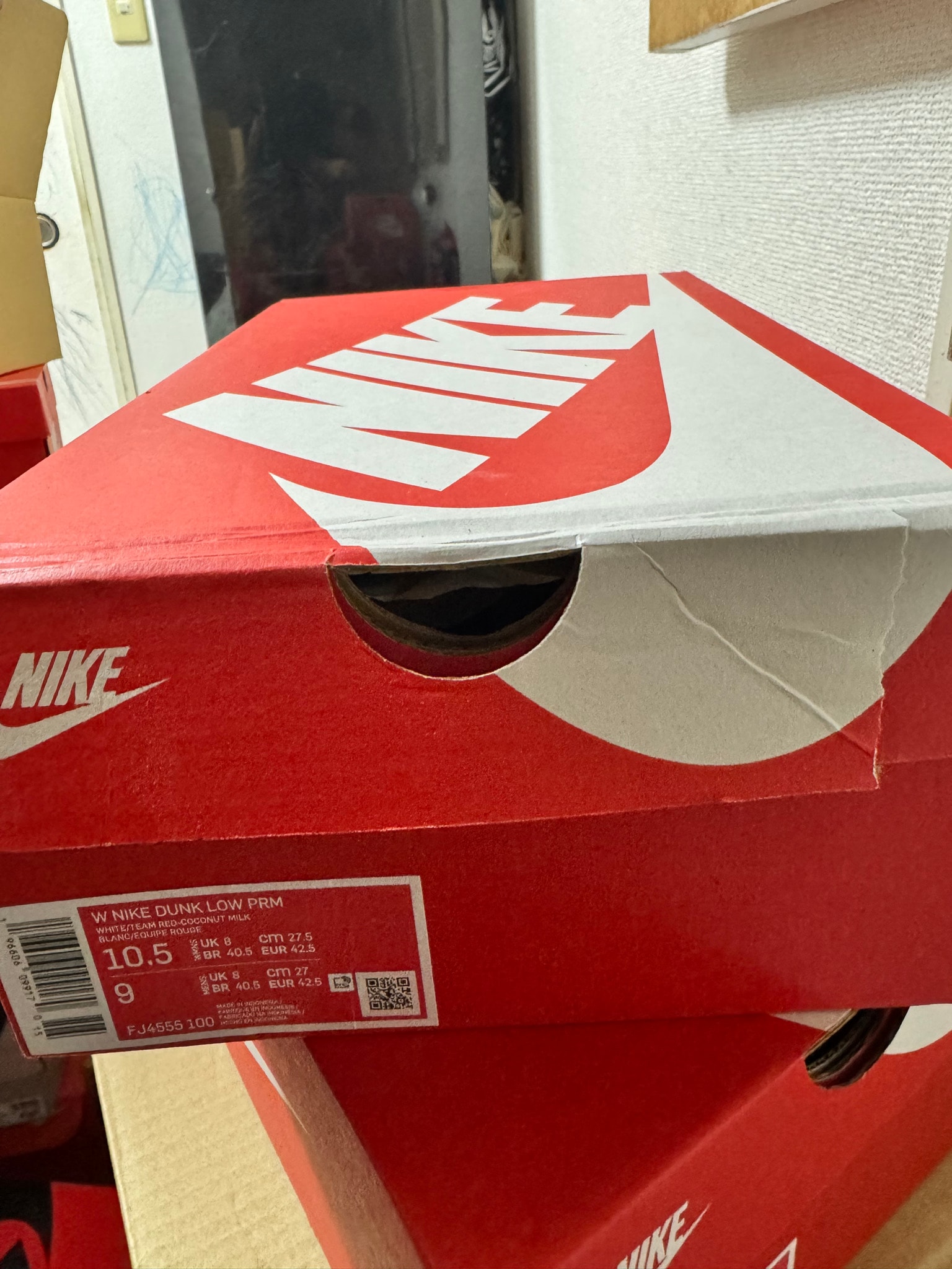 Nike Women's Dunk Low PRM "Team Red and White"
