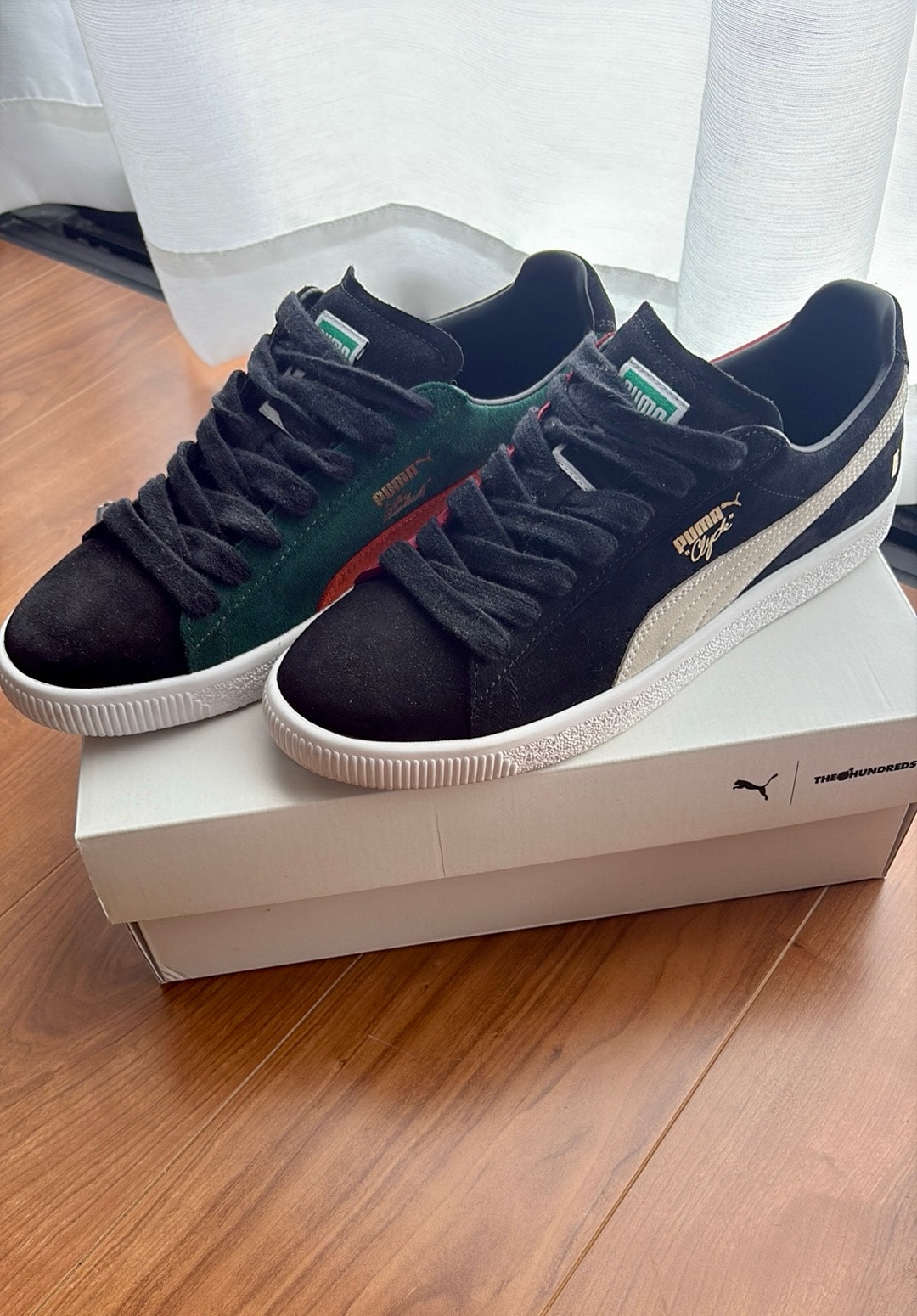 The Hundreds × Puma Clyde "Black/Grey-White" (2020) 
