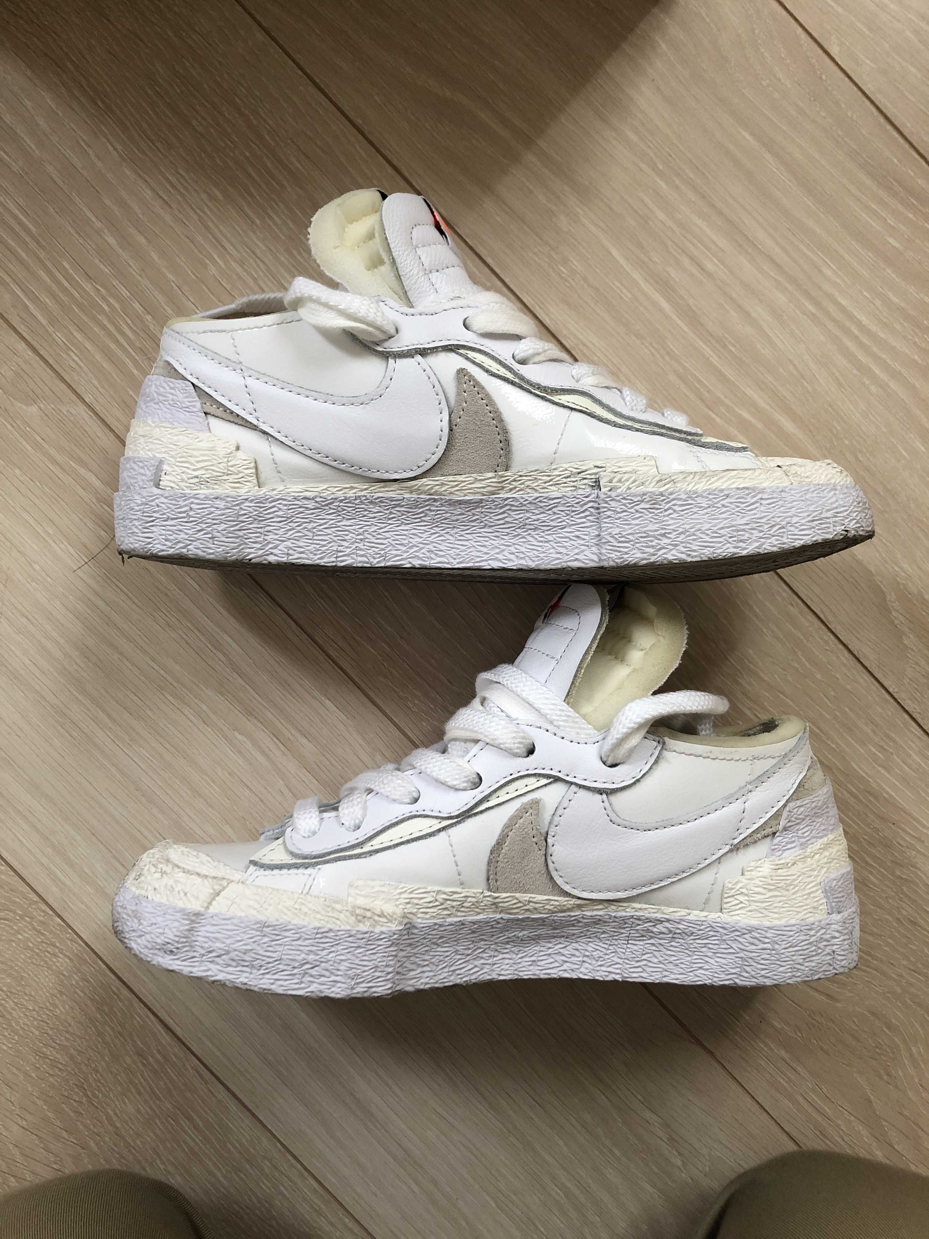 sacai × Nike Blazer Low "White Patent Leather"