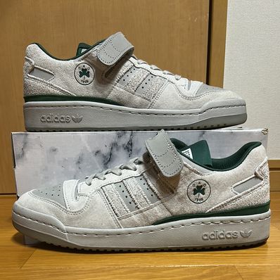 Bstn × adidas Forum 84 Low "Grey Dark Green & White"
