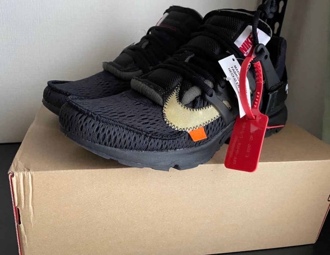 オフホワイト × ナイキ エアプレスト "ブラック"