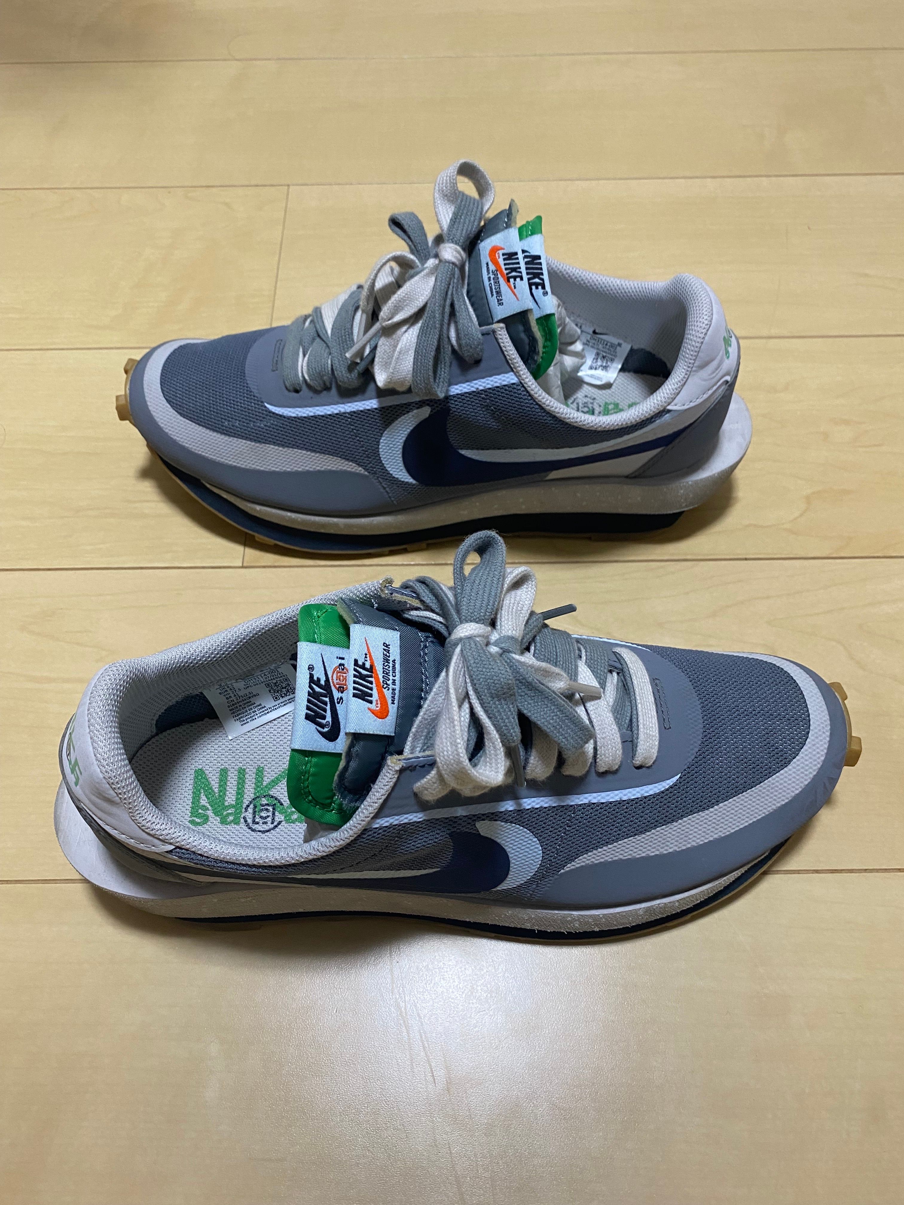 CLOT × Sacai × Nike LD Waffle "Grey Obsidian/Cool Grey"