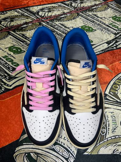 Travis Scott × fragment design × Nike Air Jordan 1 Low OG SP "Military Blue"