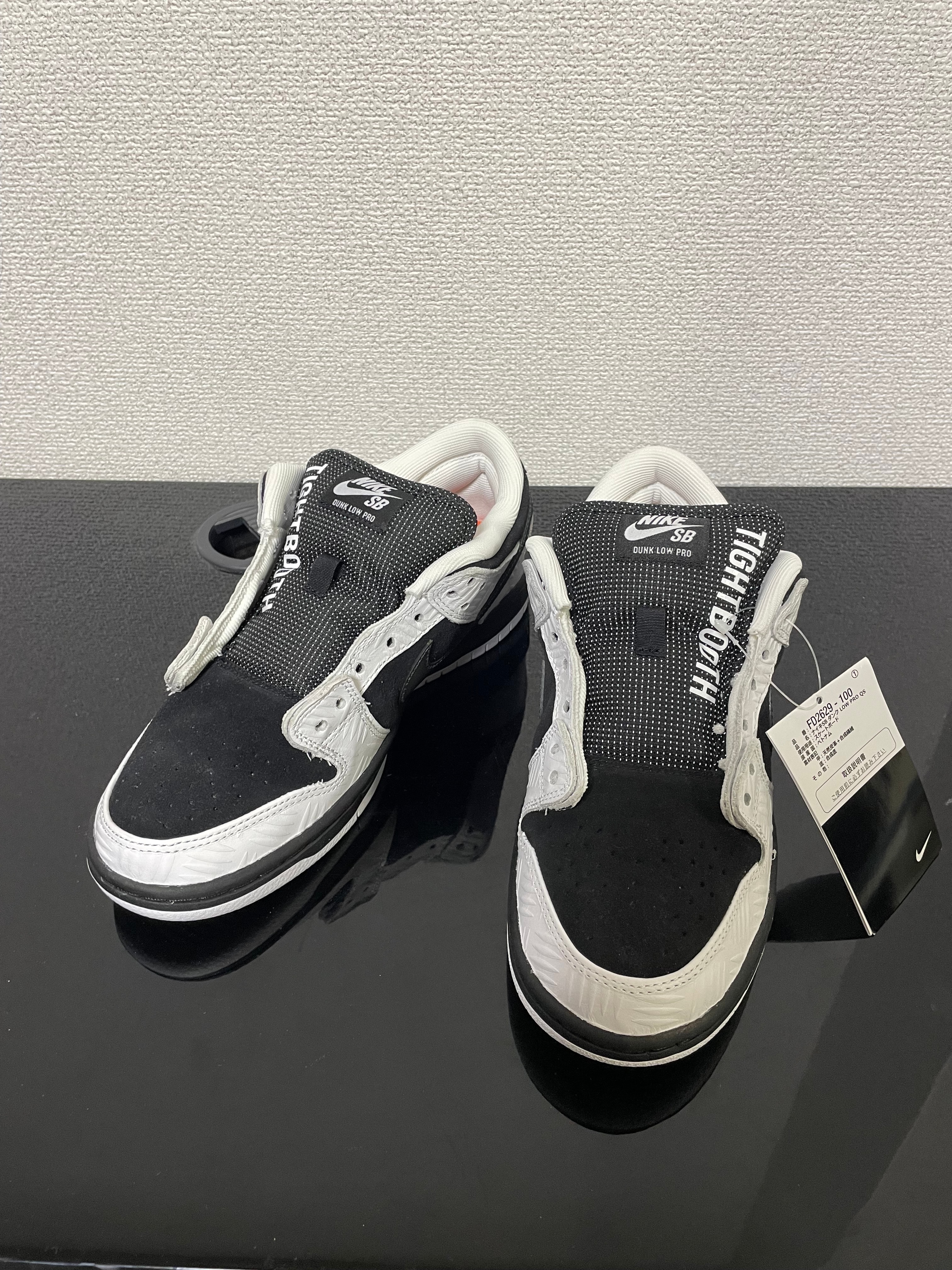 TIGHTBOOTH × Nike SB Dunk Low Pro QS "Black and White"