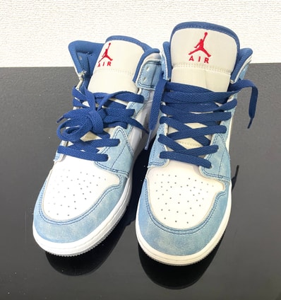 Nike GS Air Jordan 1 Mid "White/University Blue/Grey"