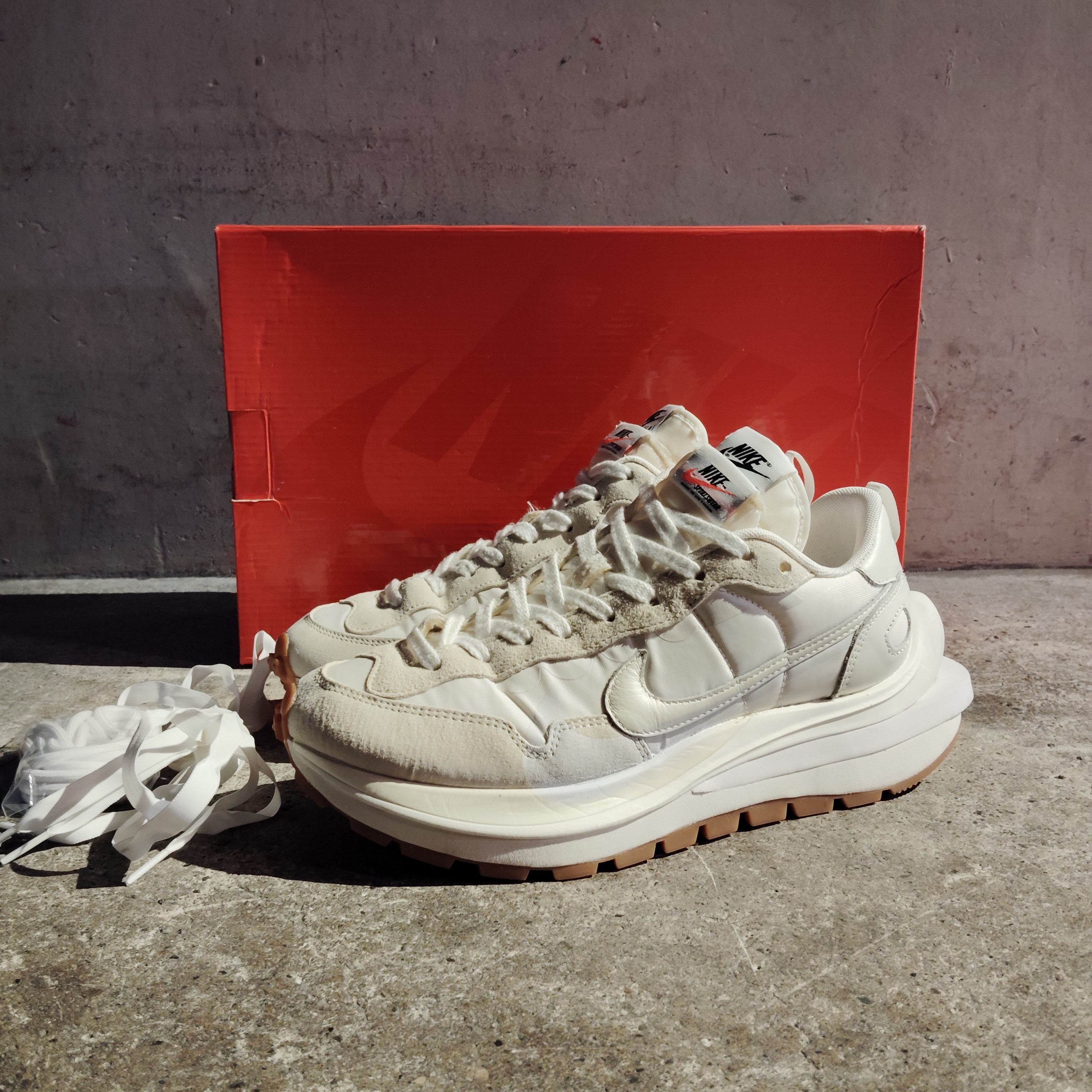 sacai × Nike Vapor Waffle "White Gum"