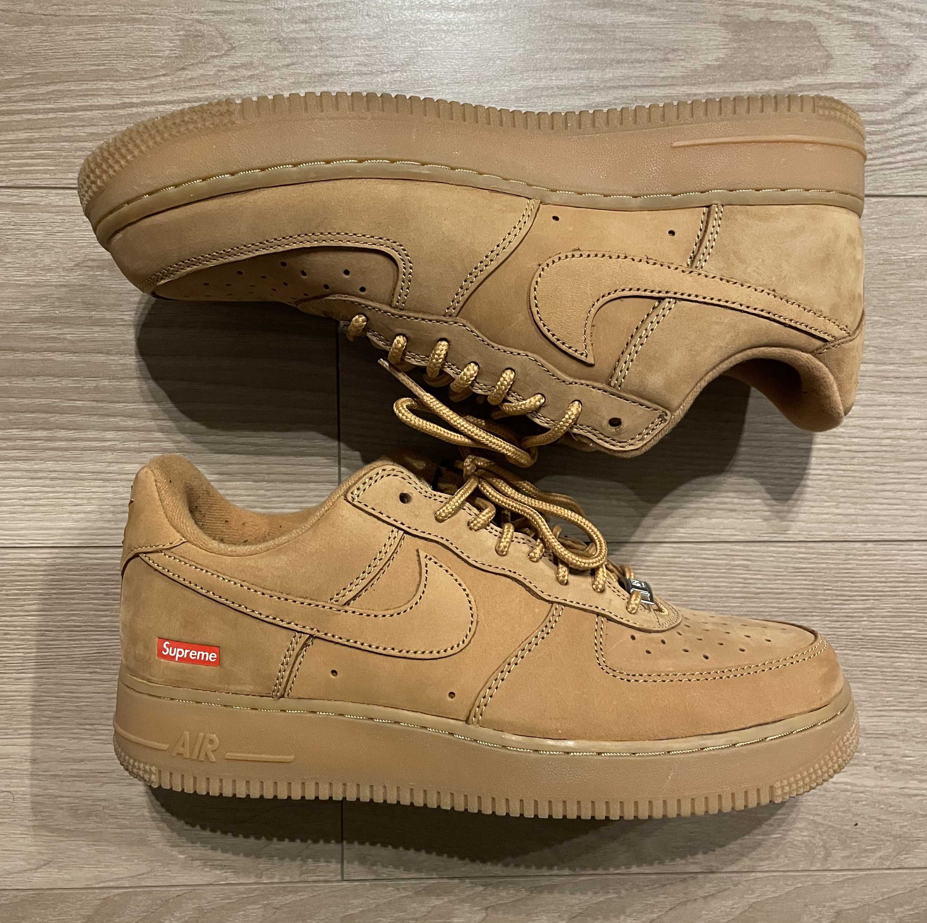 Supreme × Nike Air Force 1 Low "Flax/Wheat"