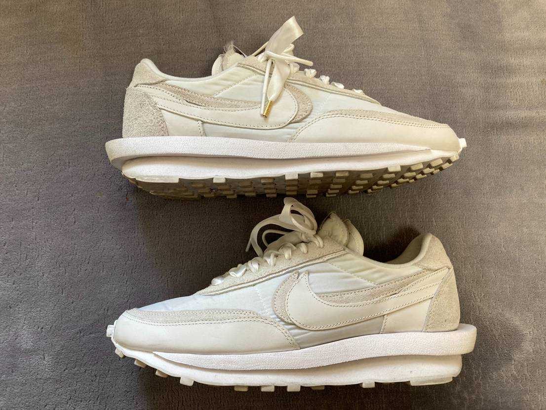sacai × Nike LDV Waffle "Triple White"