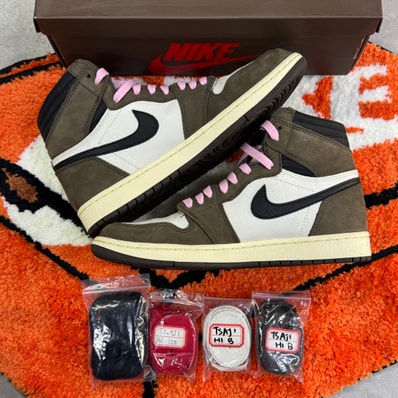 Travis Scott × Nike Air Jordan 1 Retro High OG TS SP "Sail/Dark Mocha"