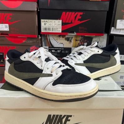 Travis Scott × Nike Women's Air Jordan 1 Low OG "Medium Olive"