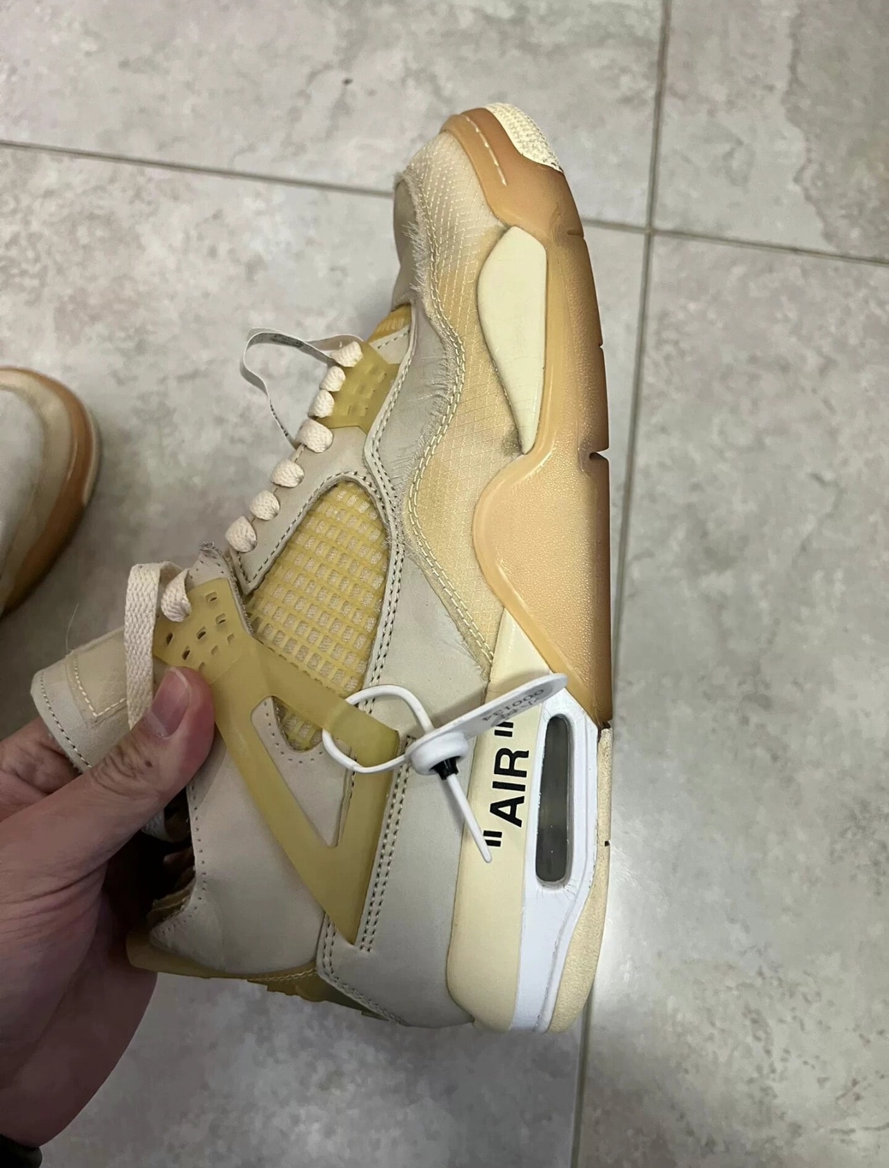 Off-White × Nike Women's Air Jordan 4 SP "Sail"