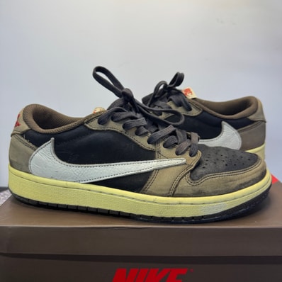 Travis Scott × Nike Air Jordan 1 Low OG SP-T "Black/Dark Mocha"