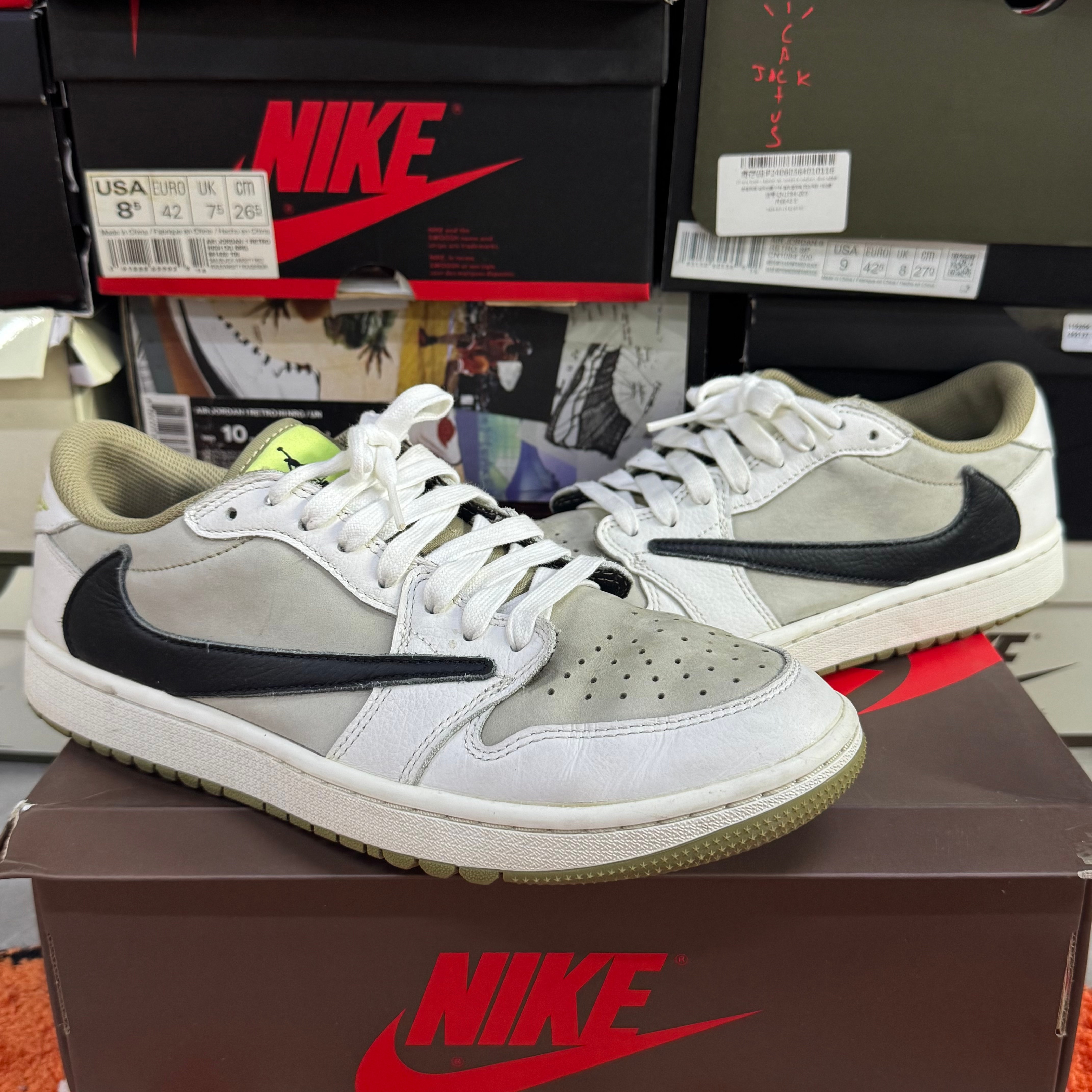 Travis Scott × Nike Air Jordan 1 Low Golf NRG "Neutral Olive"