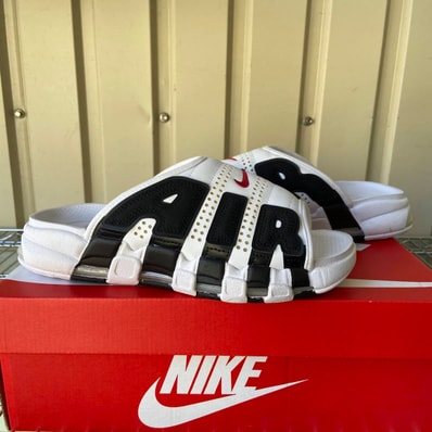 Nike Air More Uptempo Slide "White and Black"