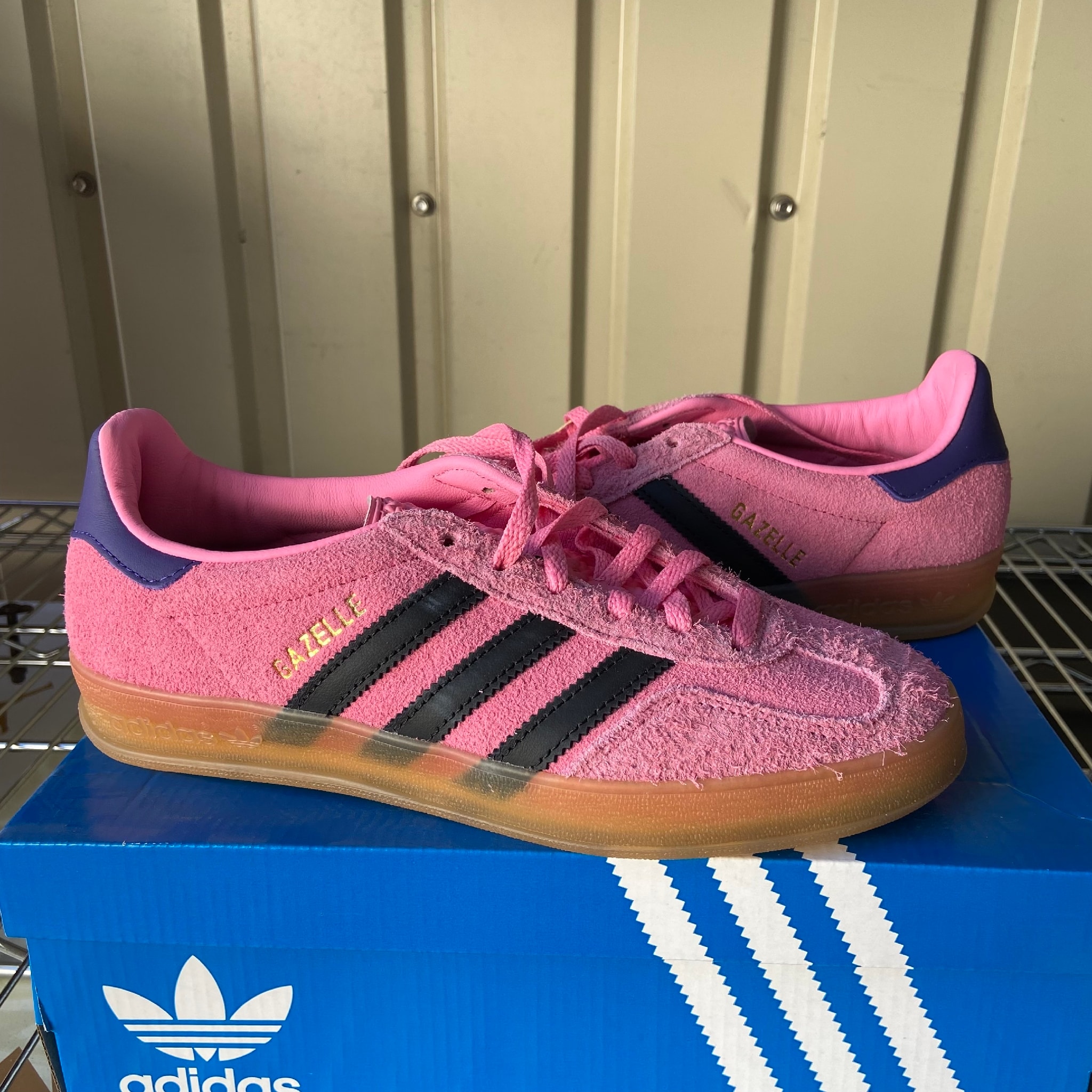 adidas Women's Gazelle Indoor "Bliss Pink/Core Black/Collegiate Purple"