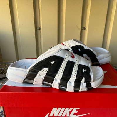 Nike Air More Uptempo Slide "White and Black"
